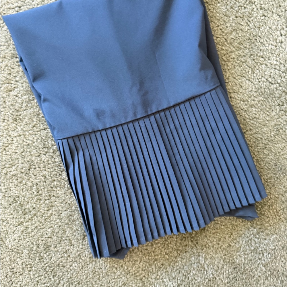 SPANX Yes Pleats Shirt Womens Size S Navy Blue Active Stretch UPF 50 Athleisure - Picture 5 of 5
